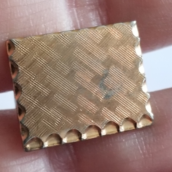 Vintage cuff links gold tone metal - Picture 7 of 13